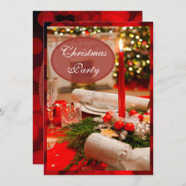 Invitación Navidades Crackers y Velas