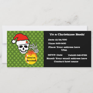 Invitación Navidades cráneo