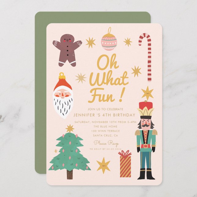 Invitación Navidades Cuidan Qué divertido cumpleaños (Subido por el creador)