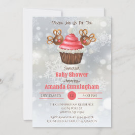 Invitación Navidades Cupcake Baby Shower