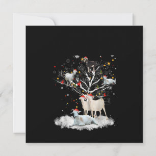 Invitación Navidades dan un regalo divertido a Santa Goat Lov
