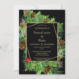 Invitación Navidades de acuarela cautivadores Boda de vegetac