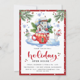Invitación Navidades de acuarela | Fiesta de Holiday Open Hou