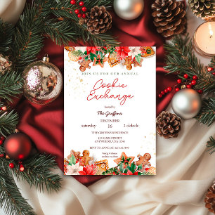 Invitación Navidades de acuarela Fiesta de intercambio de coo
