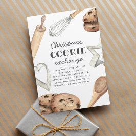 Invitación Navidades de acuarela Fiesta de intercambio de coo