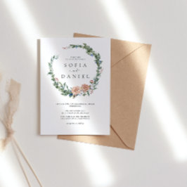 Invitación Navidades de acuarela Fiesta de matrimonio de marc