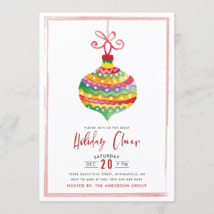 Invitación Navidades de acuarela Fiesta de negocios de Holida