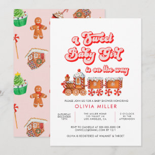 Invitación Navidades de acuarela moderna Baby Shower