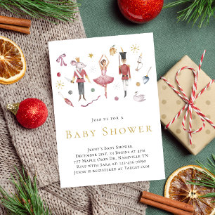 Invitación Navidades de acuarela Nutcracker Baby Shower