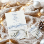 Invitación Navidades de acuarela Winter Wonderland<br><div class="desc">Invite a sus seres queridos a una celebración mágica con nuestra Invitación de Invitación de Invitación a las Maravillas de Invierno de los Navidades de Acuarela! Esta bonita invitación presenta un encantador diseño acuático inspirado en un promontorio sereno y nevado, lo que lo convierte en la manera perfecta de marcar...</div>