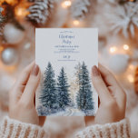 Invitación Navidades de acuarela Winter Wonderland<br><div class="desc">Invite a sus seres queridos a una celebración mágica con nuestra Invitación de Invitación de Invitación a las Maravillas de Invierno de los Navidades de Acuarela! Esta bonita invitación presenta un encantador diseño acuático inspirado en un promontorio sereno y nevado, lo que lo convierte en la manera perfecta de marcar...</div>
