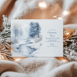 Invitación Navidades de acuarela Winter Wonderland<br><div class="desc">Invite a sus seres queridos a una celebración mágica con nuestra Invitación de Invitación de Invitación a las Maravillas de Invierno de los Navidades de Acuarela! Esta bonita invitación presenta un encantador diseño acuático inspirado en un promontorio sereno y nevado, lo que lo convierte en la manera perfecta de marcar...</div>