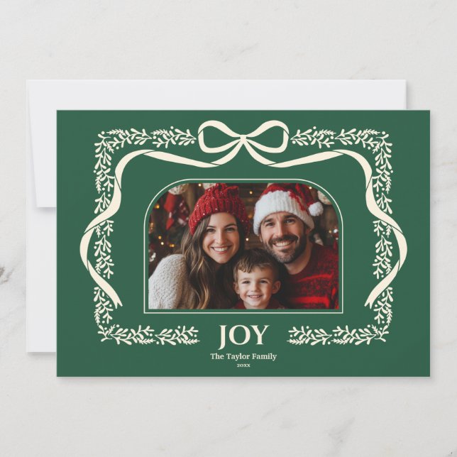 Invitación Navidades de alegría rusa doblan marco de foto de  (Anverso)