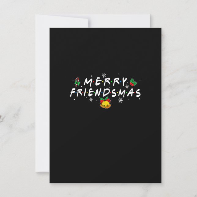 Invitación Navidades de amigos de Feliz Friendsmas Navidad co (Anverso)