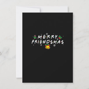 Invitación Navidades de amigos de Feliz Friendsmas Navidad co