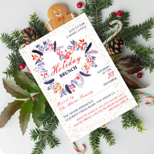Invitación Navidades de Año Nuevo de Coraje Bonito Brunch