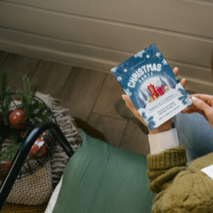 Invitación Navidades de árboles de Navidad