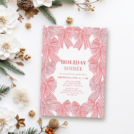 Invitación Navidades de arcos rojos y rosados en Soirée