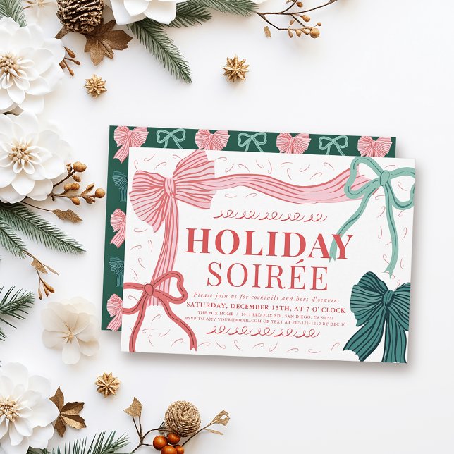 Invitación Navidades de arcos rojos y verdes en Soirée (Subido por el creador)