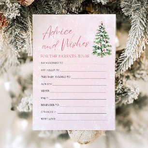 Invitación Navidades de arcos rosados Consejos y deseos de Ba