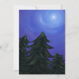 Invitación navidades de arte de pintura estrella de brillante