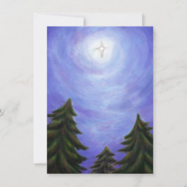 Invitación navidades de arte de pintura estrella de brillante