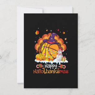 Invitación Navidades de baloncesto en Halloween en el Día de 