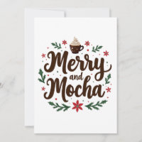 Navidades de bebidas merry y mocha Café Navidad