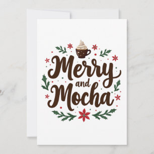 Invitación Navidades de bebidas merry y mocha Café Navidad