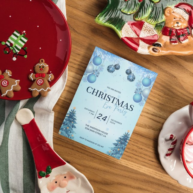 Invitación Navidades de Blue Navidades Balls (Subido por el creador)