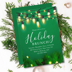 Invitación Navidades de brunch  de brunch Moda floral