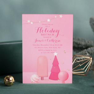 Invitación Navidades de Brunch de vacaciones Fiesta moderno d