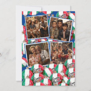 Invitación Navidades de Buon Natale saludan al Royal Blue