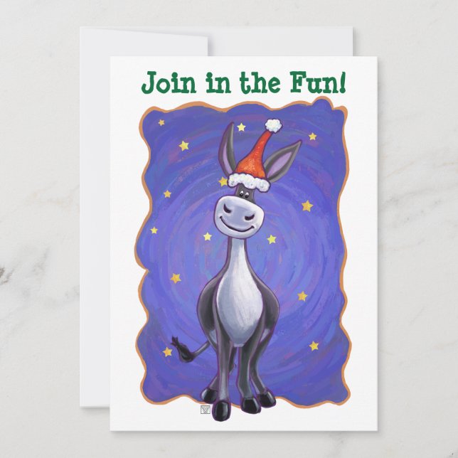 Invitación Navidades de burro (Anverso)