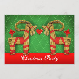 Invitación Navidades de cabras suecas Personalizado del feria