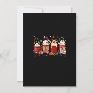 Invitación Navidades de café alumbran invierno acogedor navid