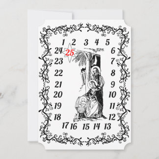 Invitación Navidades de calendario anticipados cuenta atrás N