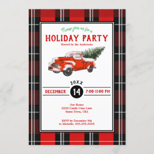 Invitación Navidades de camionetas rojas abandonaron fiesta n