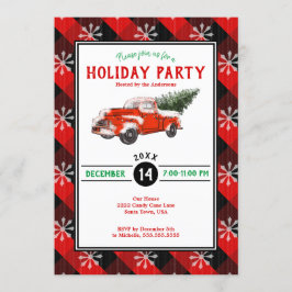 Invitación Navidades de camionetas rojas abandonaron fiesta n