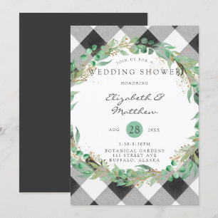 Invitación Navidades de cemento de búfalo Wreath Wreath Gold 