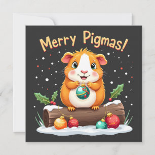 Invitación Navidades de Cerdo de Merry Pigmas Guinea