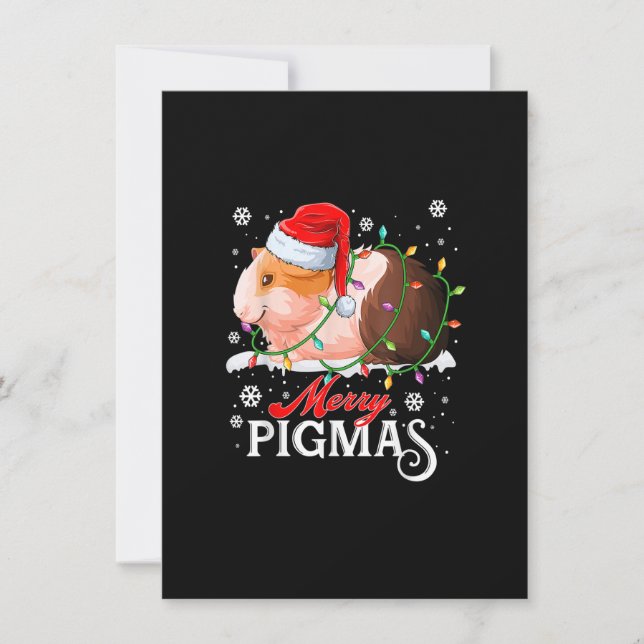 Invitación Navidades de cereza de pigmas encienden divertido  (Anverso)