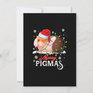 Invitación Navidades de cereza de pigmas encienden divertido