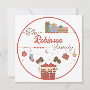 Invitación Navidades de chimenea de Santa Abajo