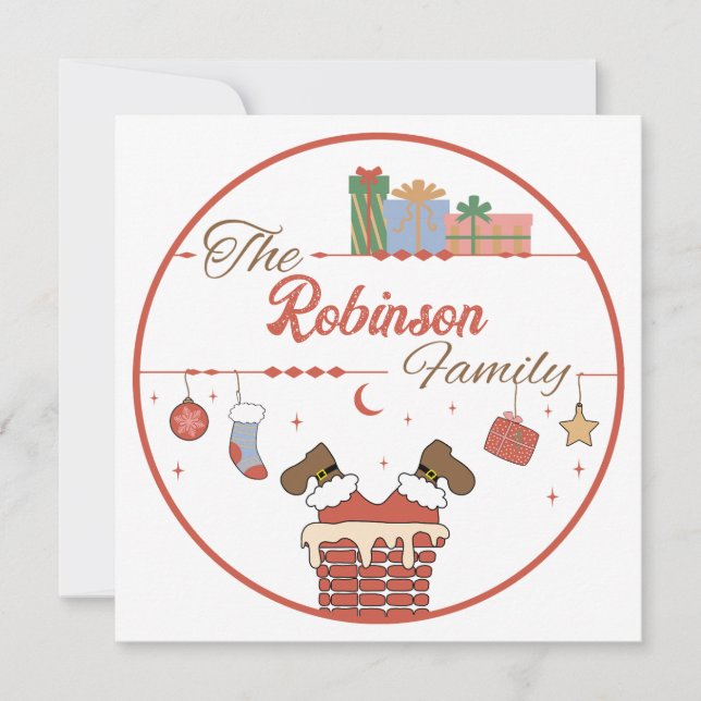 Invitación Navidades de chimenea de Santa Abajo (Anverso)