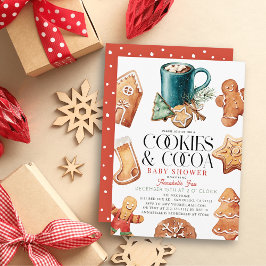 Invitación Navidades de cocina y cacao en Baby Shower