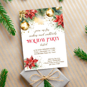 Invitación Navidades de cocina y cócteles fiesta