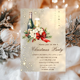 Invitación Navidades de Cocktail Holly Berry Red Bow Company