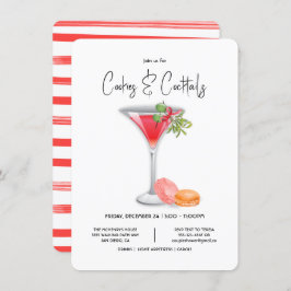 Invitación Navidades de cocteles y cócteles Fiesta de cóctele