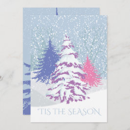 Invitación Navidades de COLOR DEL CAMBIO DE Árbol de Nieve Mo